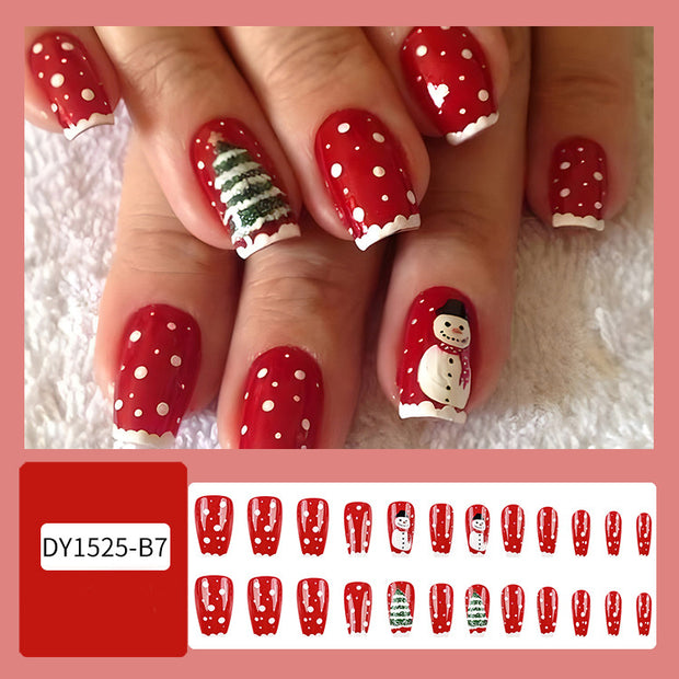 christmas design false nails