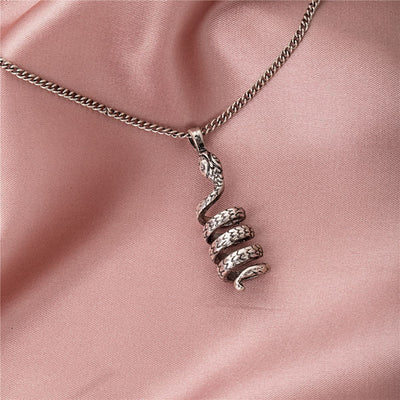 Retro Personalized Year Of Snake Pendant Clavicle Chain