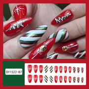 christmas design false nails