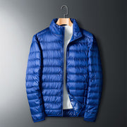 Men's Stand Collar Lightweight Feather Cotton Jacket