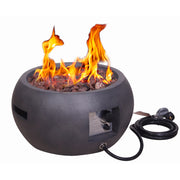 New Design Product Faux Concrete Texture Round Dark Propane Outdoor Fire Pit