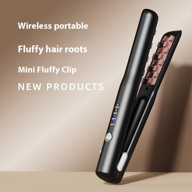 Mini Wireless Rechargeable Splint Hair Straightener Hair Curler