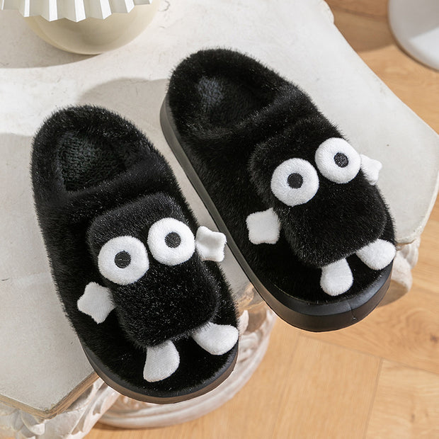 Briquette Couple Household Thermal Cotton Slippers