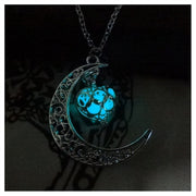 Glowing Pendant Necklaces Silver Plated Chain Necklaces