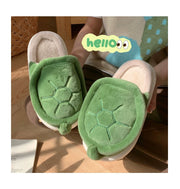 Fleece-lined Creative Little Turtle New Soft Soled Cotton Slipper