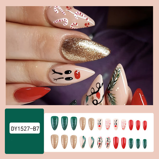 christmas design false nails