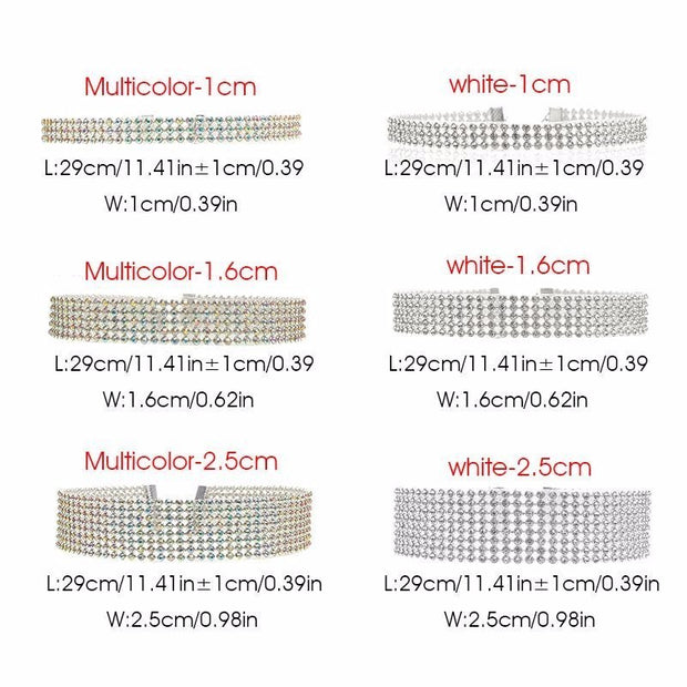 Fashion Women Full Crystal Rhinestone Choker Necklace Wedding Jewelry Chokers Necklaces for Women