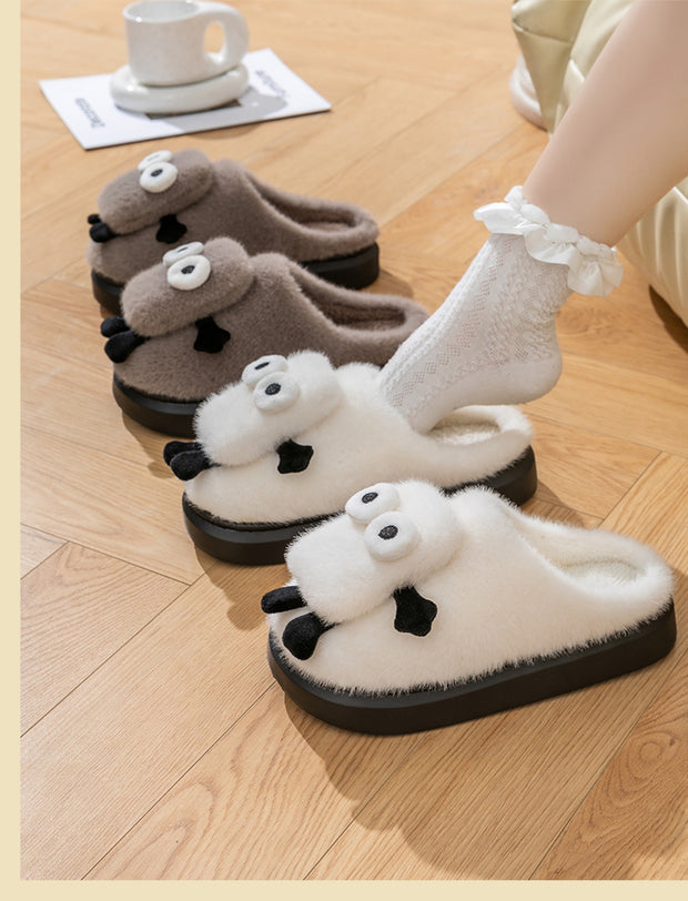 Briquette Couple Household Thermal Cotton Slippers