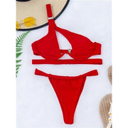 Solid Color Swimsuit Split Swimsuit