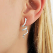 Snakelike Winding Vintage Alloy Stud Earrings