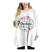 Long Christmas Snowflake Element Round Neck Dress