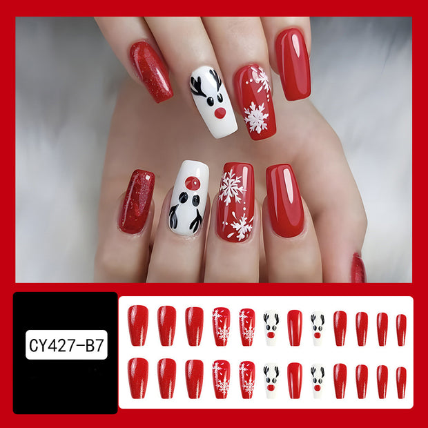 christmas design false nails