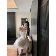 Internet Celebrity Pure Desire Style Backless Slip Dress Female Hot Girl Pleated Dress