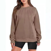 Loose-fitting Casual Round-neck Pleated Fashion Women's Sweater