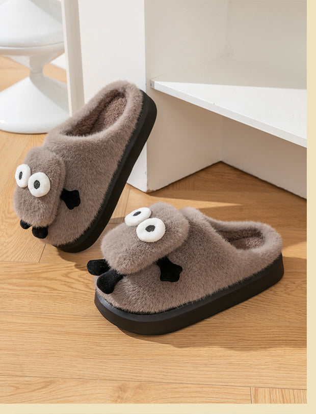 Briquette Couple Household Thermal Cotton Slippers