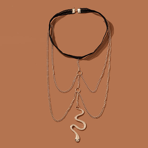 European And American Creative Personality Zodiac Snake Leg Chain Female