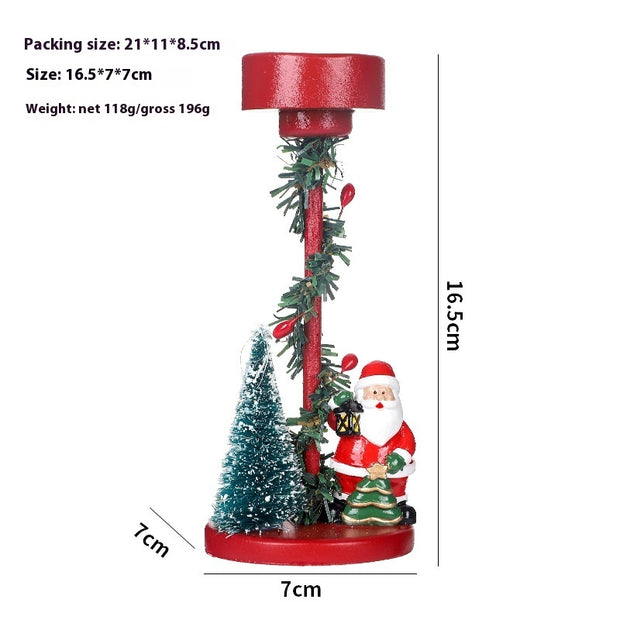 Christmas Decorations Desktop Resin Christmas Tree Elderly Candlestick