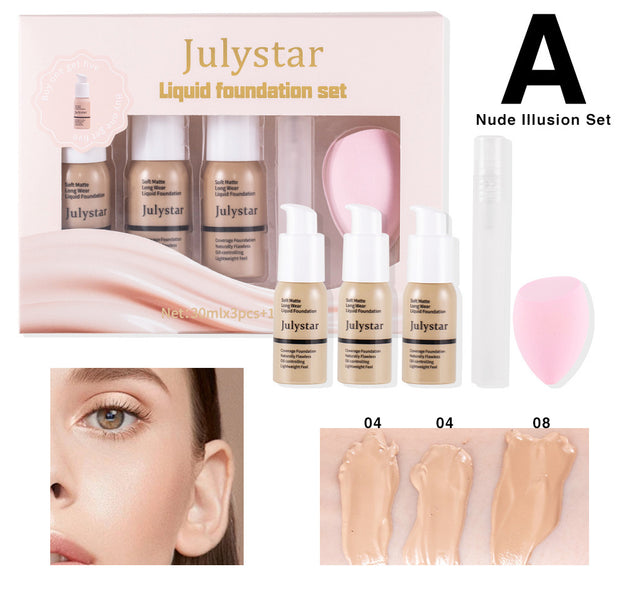 Concealer Long-lasting Finishing Liquid Foundation Suit