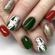 christmas design false nails