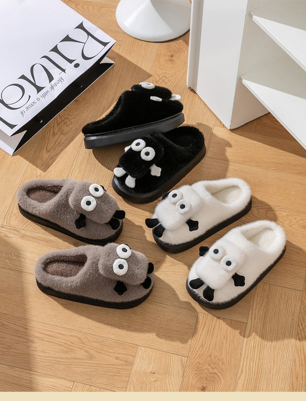 Briquette Couple Household Thermal Cotton Slippers