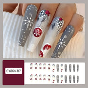 christmas design false nails