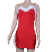 Fashion Christmas Women's Suspender Dress