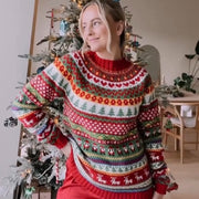 Women's Christmas Knitted Half High Collar Sweater