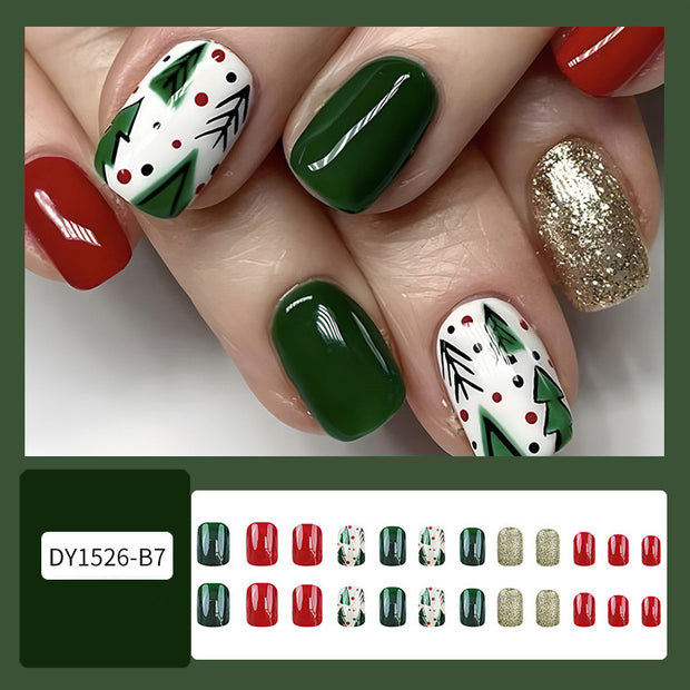 christmas design false nails