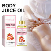 Strawberry Body Oil,120ml All Natural Organic Strawberry Body Essential Oil,Hand Crafted Body Oil For Women