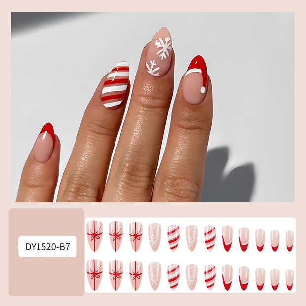 christmas design false nails