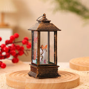 Christmas Portable Oil Lamp Santa Claus LED Night Lights Battery Powered Indoor Outdoor Hanging Lanterns Festive Party Decoration