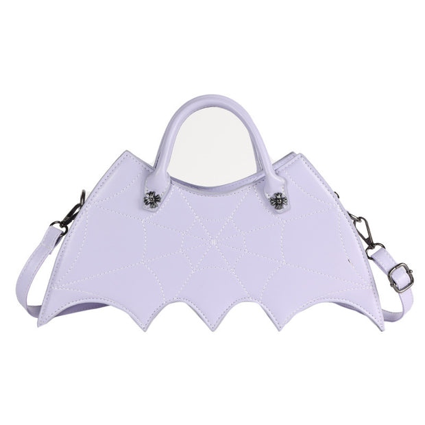 Halloween Spider Web Shape Shoulder Bags Personality Batgirl Tide Pu Handbags Fashoin Messenger Crossbody Bag