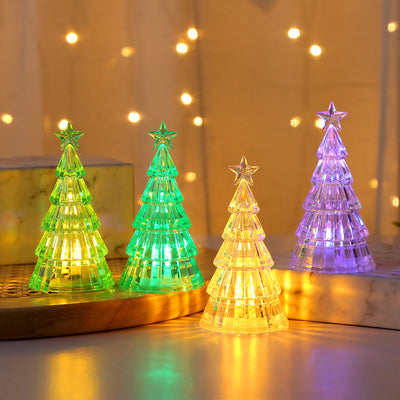 Christmas Decoration Light-emitting Christmas Tree Crystal Small Night Lamp