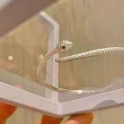 Women's Silver Mouth Snake Bracelet